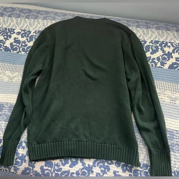 John Galt Forest Green Brianna Cotton Sweater - Picture 4 of 6